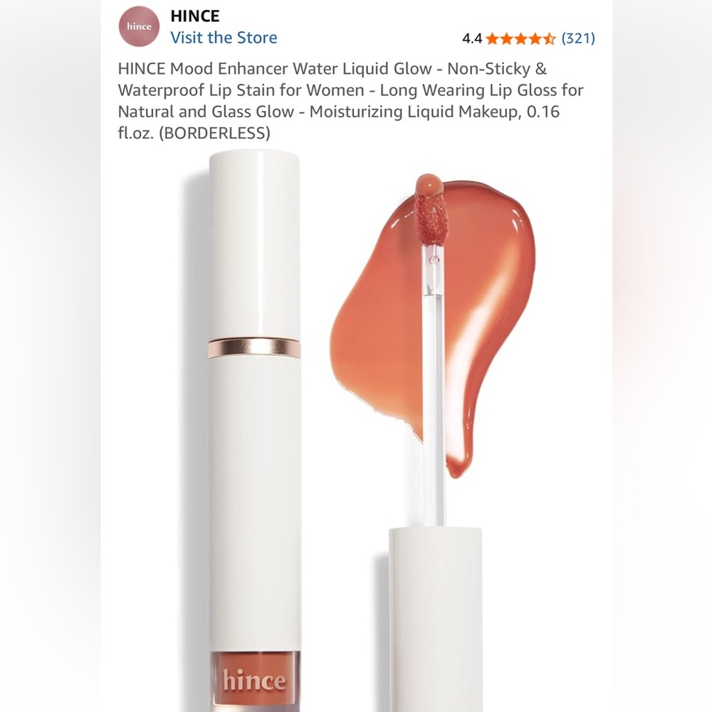 Water Liquid Glow Lip Gloss - Coral 🪸(A)